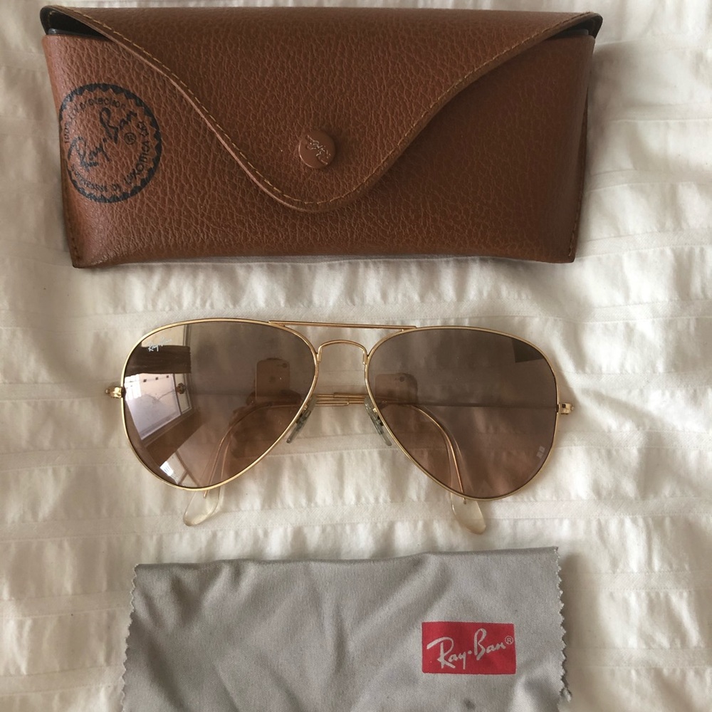 RayBan Aviators Rose Gold/Gold 58mm